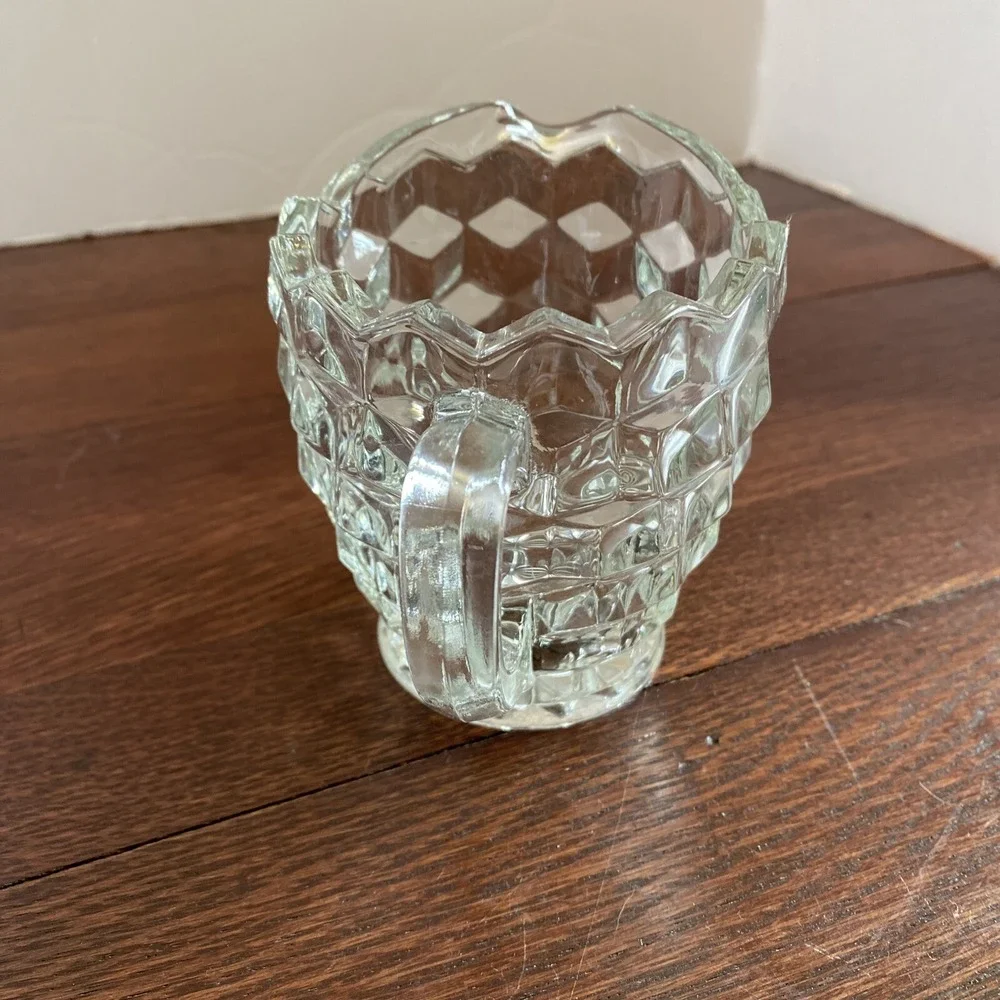 AMERICAN FOSTORIA Creamer Small Pitcher VINTAGE CRYSTAL - Picture 3 of 6
